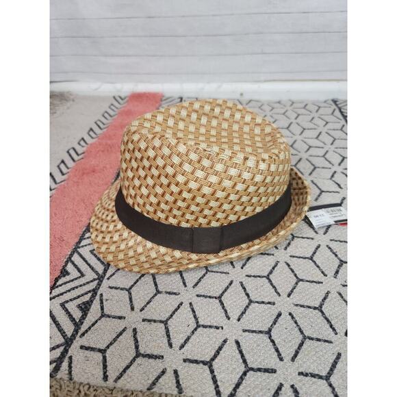 LONE STAR HATS PAPER STRAW FEDORA HAT w BLACK RIBBON HAT BAND - Picture 3 of 10